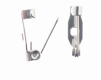 Stainless Steel Bar Pins 14mm (10pcs) | Brooch Pins| Bead Embroidery Findings | Lapel Pin Backs | Jewelry Making Supplies