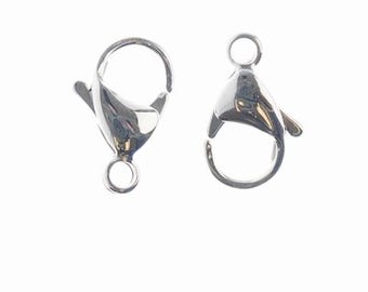 Stainless Steel Lobster Clasps 15x9mm (10pcs) | Jewelry Clasps | Necklace & Bracelet Findings | Hypoallergenic Supplies