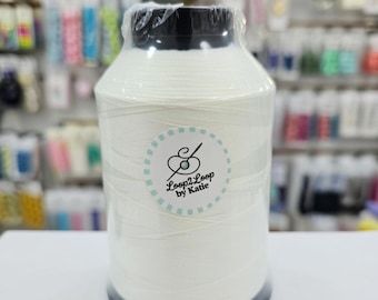 Hilo para abalorios Nymo – Talla D – Blanco – Cono de 3 oz (1544 yardas), nailon reforzado