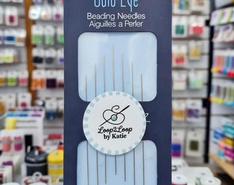 Size 11 Gold Eye Beading Needles (7 Pack) | Flexible Seed Bead Embroidery Needles