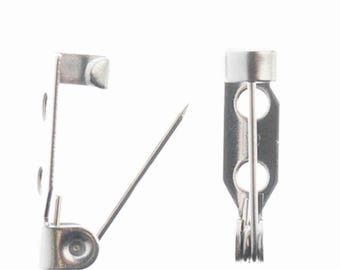 Stainless Steel Bar Pins 17mm (10pcs) | Brooch Pins| Bead Embroidery Findings | Lapel Pin Backs | Jewelry Making Supplies