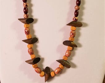 Timber - Wooden Beaded Necklace