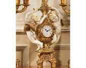 16.5 quot French Baroque Antique REPLICA Ornate Dancing Harvest Cherubs Mantle Desk Clock NEW