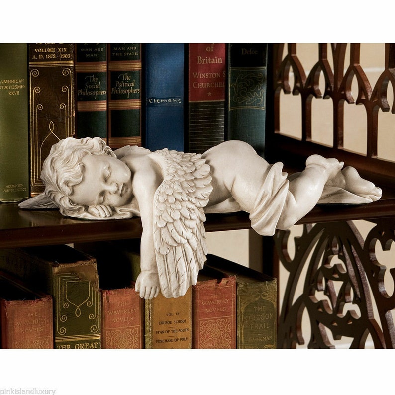 Sleepy Time Baby Angel Resting Cherub Statue Shelf Sitter Etsy