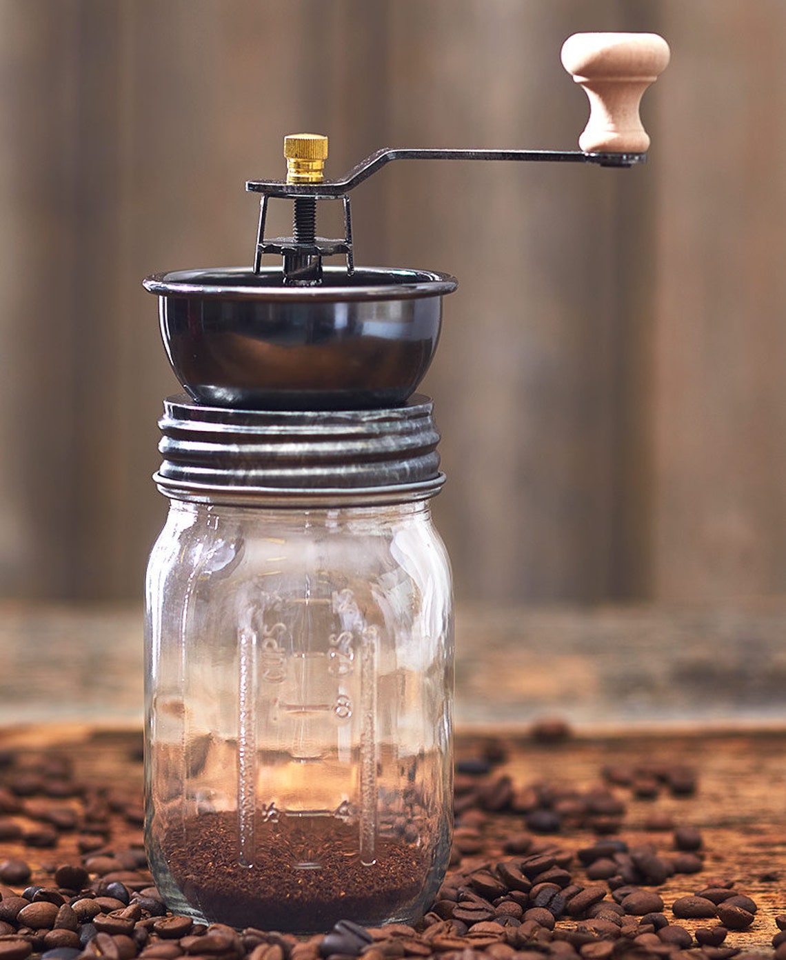 Mason Jar Coffee Grinder Vintage Style Manual Coffee Grinder Etsy