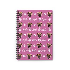 Personalized Dog Spiral Notebook, Cute Pet Journal, Dog Lover Gift, Ruled Line Notepad, Puppy Notes, Memo Pad, Animal Lover Stationery