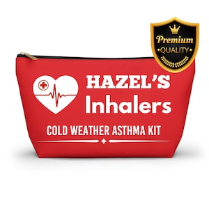 Hazels Cold Weather Asthma Inhalers Kit Personalized Emergency Pouch for Winter Asthma Relief Travel Friendly Medical Organizer