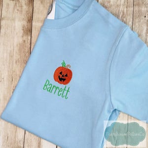 Boys Halloween Shirt, Fall Monogram, Jack O Lantern, First Halloween, Pumpkin Shirt, Boys Monogram Shirt, Mini Monogram