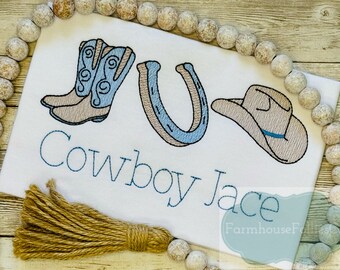 Boys Cowboy Shirt, First Birthday Outfit, My First Rodeo Shirt, 1st Birthday, Personalized Birthday Shirt, Western Bday Party Shirt