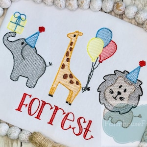 Boys Zoo Animal Birthday Shirt, Two Wild Birthday, Toddler Zoo Birthday Outfit, Party Animal Birthday, Wild Safari Bday Shirt, 1st Birthday