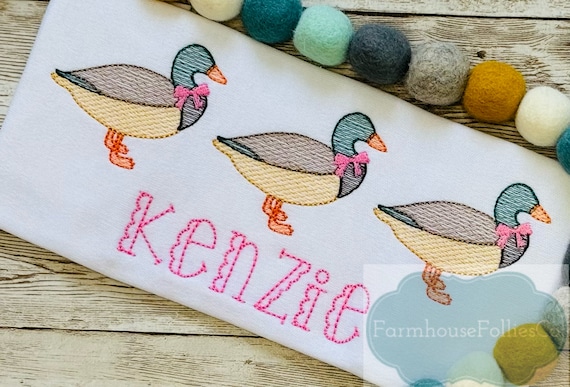 Girls Duck Shirt, Mallard Duck, Duck Hunting Monogram, Toddler Wildlife Outfit, Duck Birthday, Mallard Trio, One Lucky Duck, Monogram Shirt