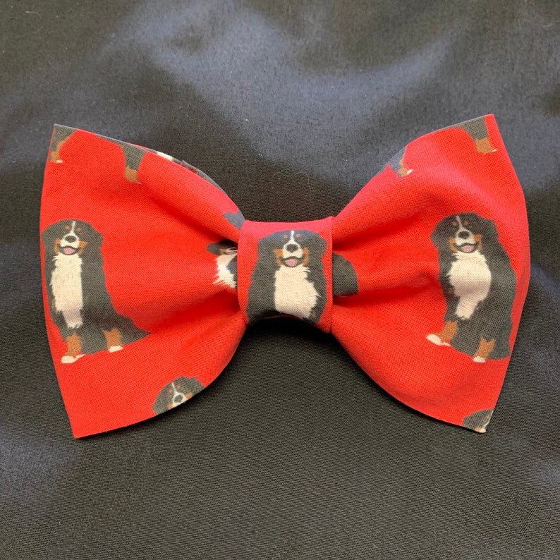 Bow Tie Bernese Mountain Dog Collar Red Etsy