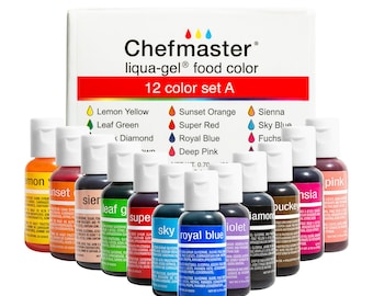 Chef Master Liqua gel food color / uk stock /ready for dispatch ( set A and B)