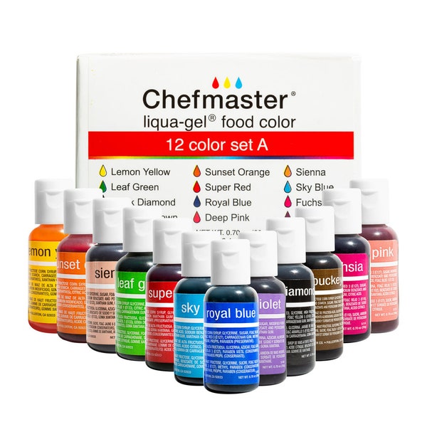 Chef Master Liqua gel food color / uk stock /ready for dispatch ( set A and B)