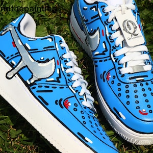 Nike Air Force Custom Cartoon "Off-White Inspired Design" (Any Size/ Made To Order)
