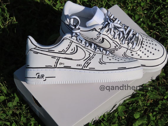 nike air force 1 custom cartoon