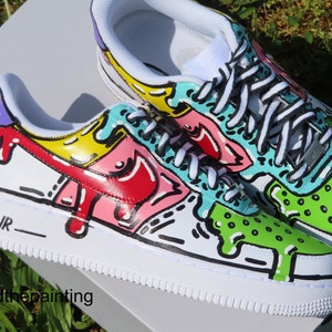 Nike Air Force 1 Custom “Cartoon Drip” (Any Size/ Made To Order)