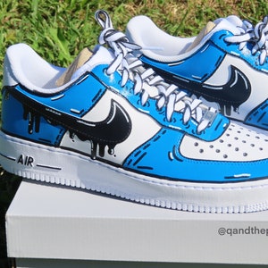 Nike Air Force 1 Custom r-y-b Cartoon Drip Design - Etsy