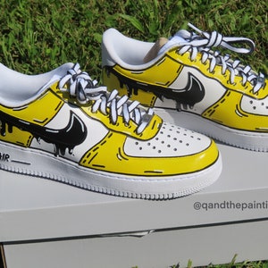 Nike Air Force 1 Custom r-y-b Cartoon Drip Design - Etsy