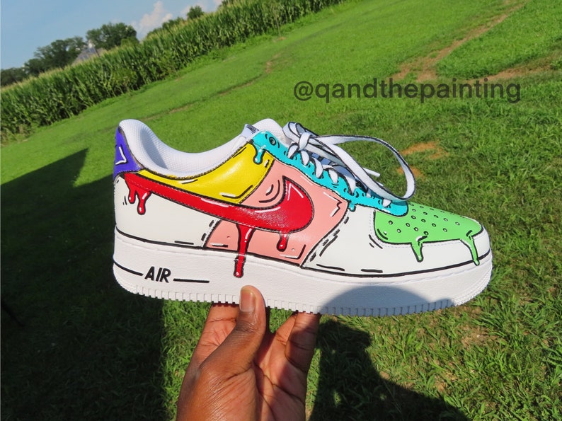custom air force 1 cartoon drip