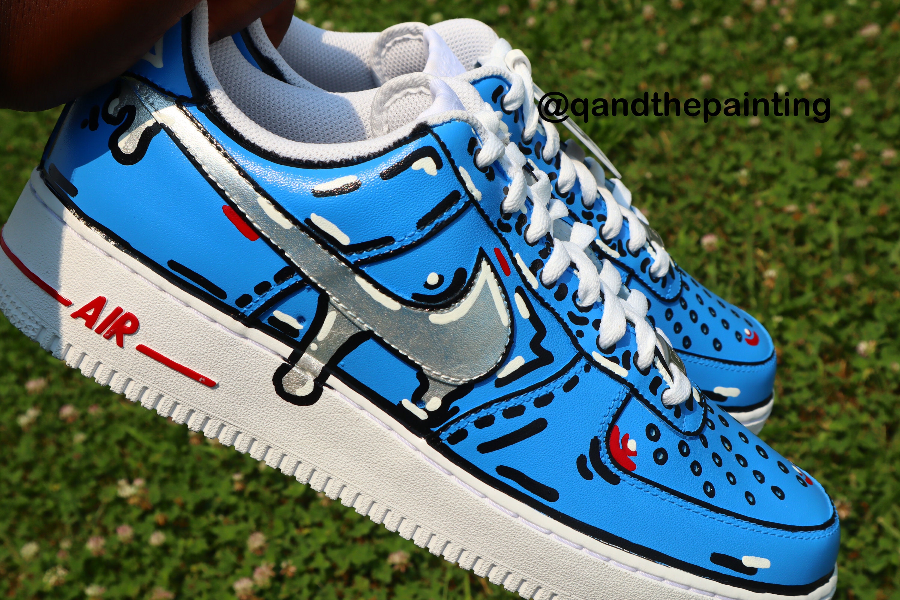 Nike Air Force Custom Cartoon Off-White Inspired | Etsy