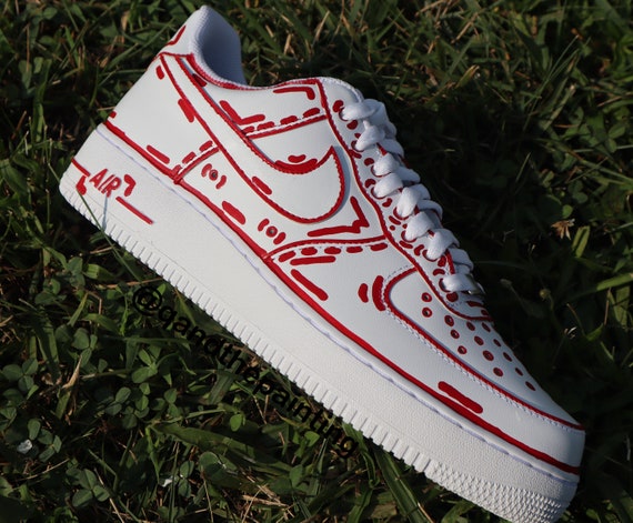 Nike Air Force 1 Custom red Cartoon Design any Size Made to Order Etsy Canada