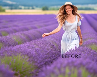 PHOTOSHOP PAINTERLY ACTION Painterly Portrait Action Collection for Photoshop, Painterly Editing Photoshop Action with Dodge and Burn Action