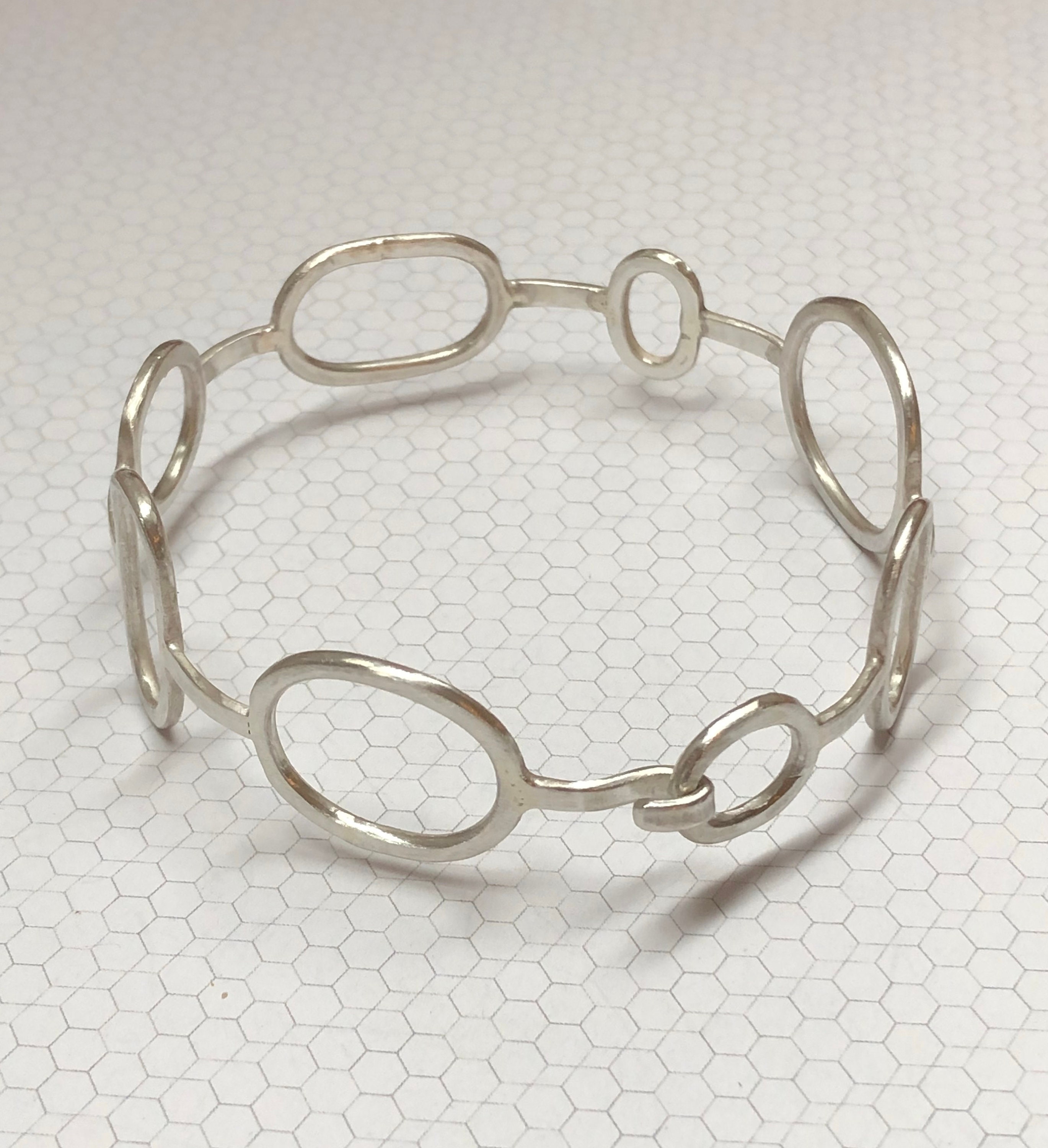 Geometric Silver bracelet silver bracelet for women Sterling Etsy