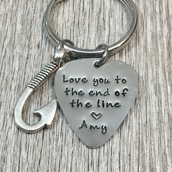 Personalized Valentines Day Gift, Gift For Husband, Valentines Day Gift For Him, Fishing Lure Keychain, Anniversary for Him, Fisherman Gift