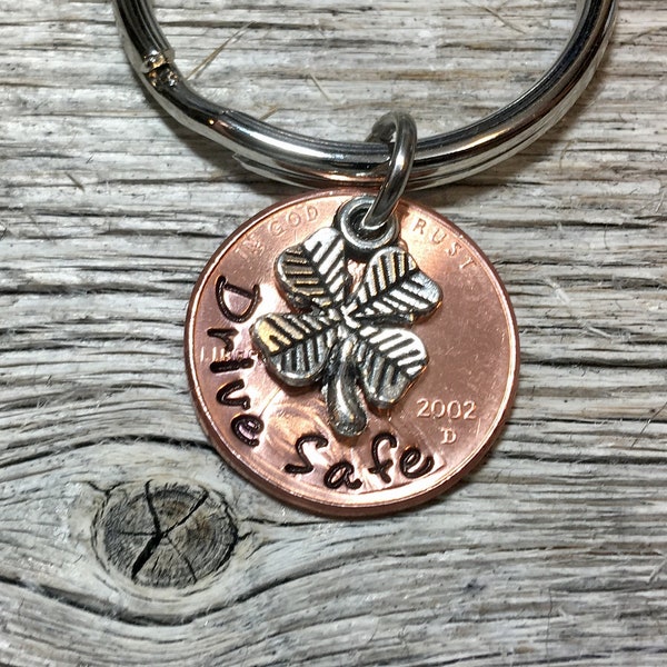 Penny Keychain, 16th Birthday Gift, Birthday for Him, Birthday for Her, Birthday Boy, New Car Gift, Lucky Penny, Sweet 16 Birthday