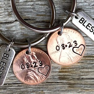 Valentines Gift, Anniversary Gift, Lucky Penny Keychain, Boyfriend Gift, Gift for Boyfriend, Couples Gift, Anniversary for Husband