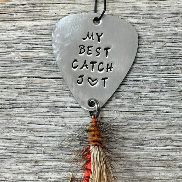Fishing Gifts For Men, Personalized Fly Fishing Lure, Anniversary Gift For Him, Fly Fishing Gifts, Stamped Fishing Lure, Birthday Gift