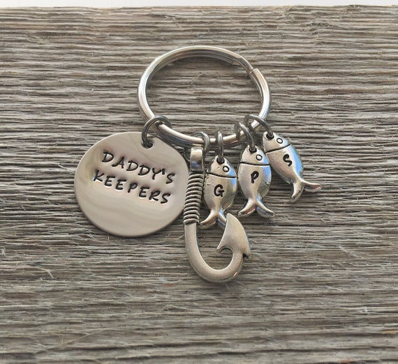 Personalized Fathers Day Fishing Keychain, Gift For Him, Gift For  Fisherman, Fathers Day Gift, Birthday Gift For Dad, Fishing Hook Keychain