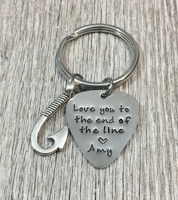 Personalized Valentines Day Gift, Gift For Husband, Valentines Day Gift For Him, Fishing Lure Keychain, Anniversary for Him, Fisherman Gift