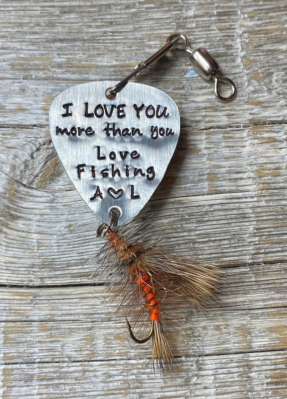 Fishing Gifts for Men, Personalized Fly Fishing Lure, Anniversary