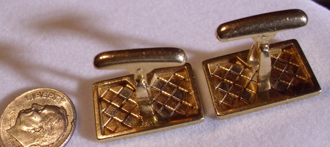 233A 14K SOLID GOLD CUFFLINKS Sharp and Heavy Wow 10.8 Etsy