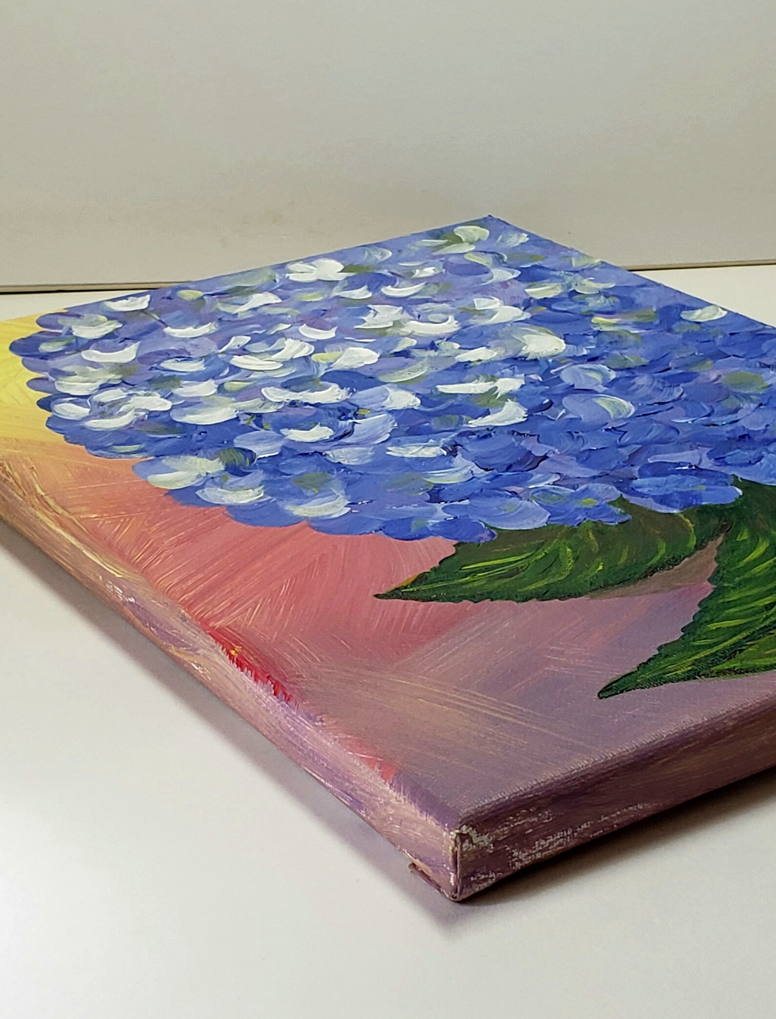 Blue Hydrangea Acrylic Bloom Large Acrylic Block main image 0
