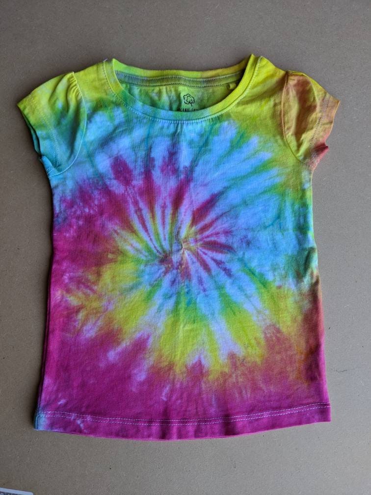 Rainbow kids tie-dye t-shirt size 1 | Etsy