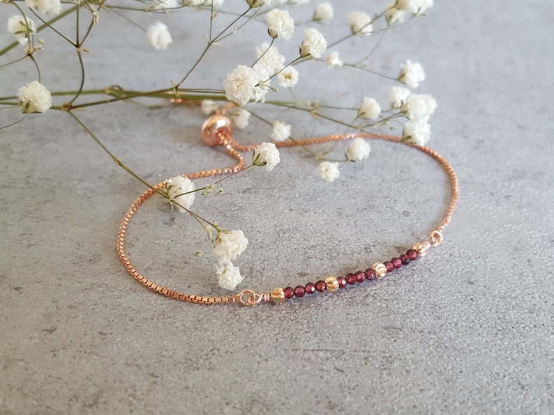 mindfulness gift bolo bracelet Blood Ruby bracelet ruby anniversary gift July Birthstone
