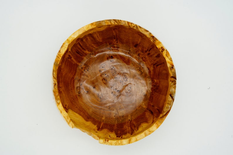Wood Turning Bowl Anniversary Gift Room Decor Bowl Unique Live Edged Bowl Birthday Gift Red Elm Burl Bowl Wedding Gift Hand Made Bowl