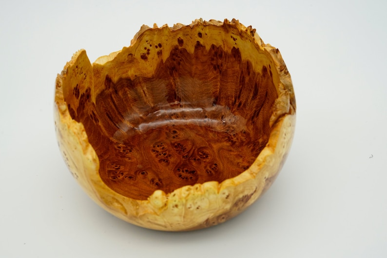 Wood Turning Bowl Anniversary Gift Room Decor Bowl Unique Live Edged Bowl Birthday Gift Red Elm Burl Bowl Wedding Gift Hand Made Bowl