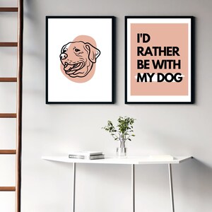 Dog Wall Art Set of 6, Minimal Dog Print, Funny Dog Print, Dog Quotes, Dog Sign, Wall Art, Home Decor, Dog Mom, Dog Lover, Dog Print