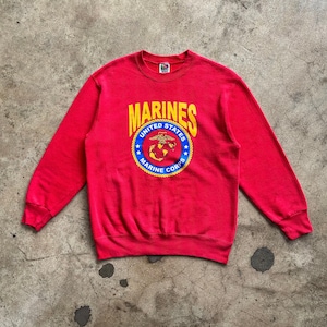 Vintage Red USA Marine Corps Long Sleeve Crewneck Sweater