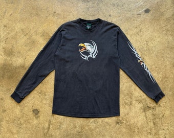 Vintage 1998 Good Sport Bald Eagle and Spike/Flame Long Sleeve T-shirt, Size M