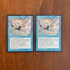 Fabrieksfout Errant Minion (2x) – Magic The Gathering 1995 Homelands – Matching Hickey Print Error – LP