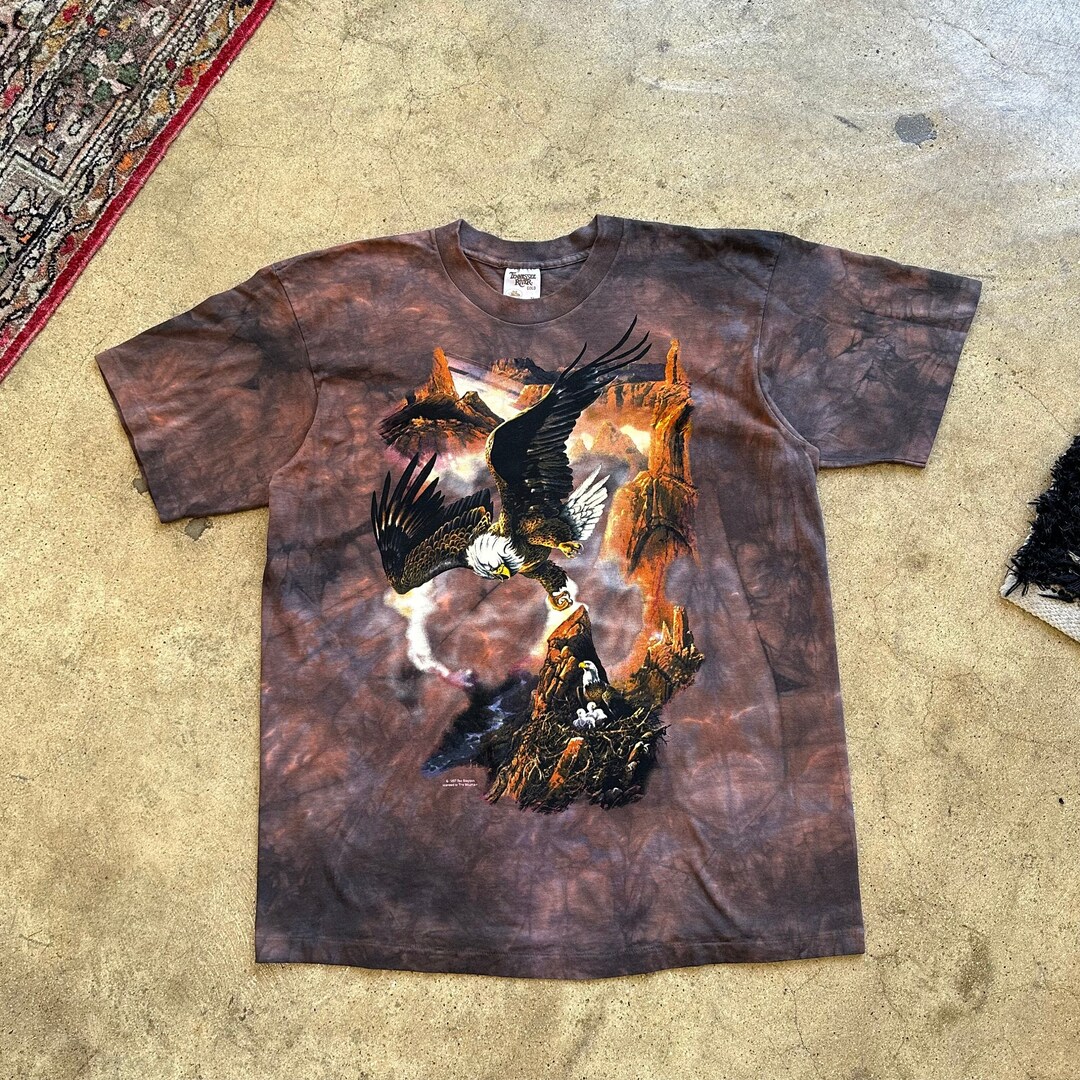 Vintage American Bald Eagle Acid Wash T-shirt - Etsy