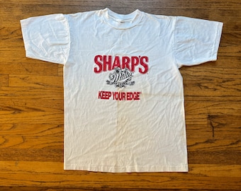 Vintage Sharp's Miller Beer 'Keep Your Edge' Single-Stitch T-shirt