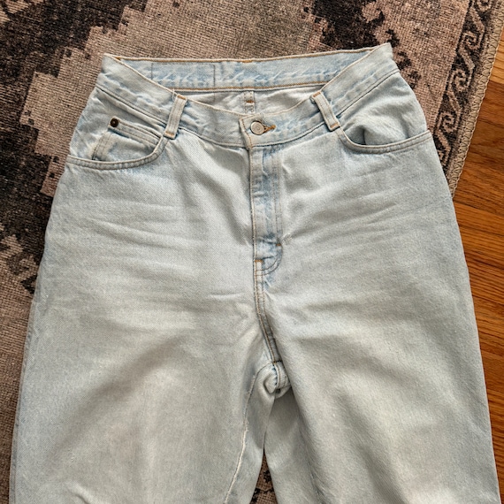 1990s Womens Light Wash Mom Jeans, Size 30" - image 3