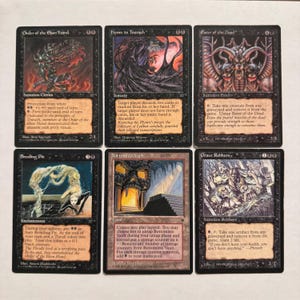Lot MTG 1994 – Old School Magic The Gathering Black Cards – Fallen Empires + The Dark