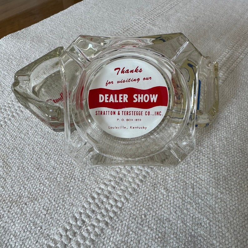 Vintage Crystal Ashtray Collection Pennsylvania Tires, RR, Dealer Show You Choose Dealer Show